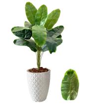 Planta Artificial Bananeira + Vaso Polietileno Completo