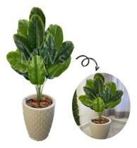 Planta Artificial Bananeira + Vaso Polietileno Completo