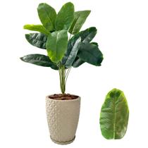 Planta Artificial Bananeira + Vaso Polietileno Completo