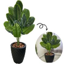 Planta Artificial Bananeira + Vaso Polietileno Completo - Flores Imp