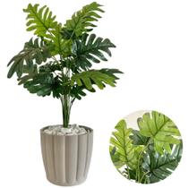 Planta Artificial Bananinha Com Vaso Moranga Decoração Casa