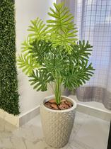 Planta Artificial Bananinha Com Vaso Polietileno Completo