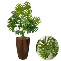 Planta Artificial Bananinha Com Vaso Polietileno Romano