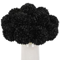 Planta artificial Briful Black Crisântemo 28 cm, caule, 12 unidades