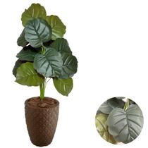 Planta Artificial Caladium Com Vaso Polietileno Completo