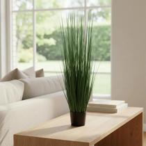 Planta Artificial Capim Verde Realista 90cm Grande