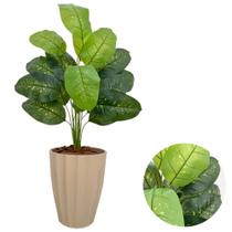 Planta Artificial Comigo Ninguem Pode Com Vaso Facetado Casa Planta Artificial Comigo Ninguem Pode Com Vaso Facetado Casa