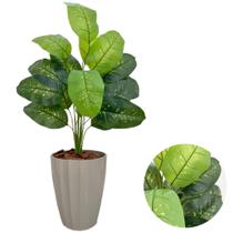 Planta Artificial Comigo Ninguem Pode Com Vaso Facetado Casa Planta Artificial Comigo Ninguem Pode Com Vaso Facetado Casa