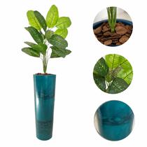 Planta Artificial Comigo Ninguém Pode + Vaso Coluna Premium Planta Artificial Comigo Ninguém Pode + Vaso Coluna Premium