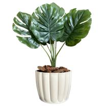 Planta Artificial Costela De Adão Com Vaso Cachepot Moranga Planta Artificial Costela De Adão Com Vaso Cachepot Moranga