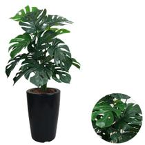 Planta Artificial Costela De Adão Com Vaso Cone Polietileno Planta Artificial Costela De Adão Com Vaso Cone Polietileno