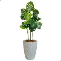 Planta Artificial Costela de Adão Troncos + Vaso Polietileno