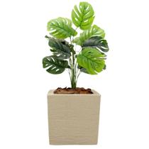 Planta Artificial Costela De Adão Vaso Polietileno Completo