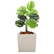 Planta Artificial Costela De Adão Vaso Polietileno Completo