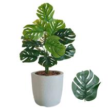 Planta Artificial Costela de Adão + Vaso Polietileno Cores Planta Artificial Costela de Adão + Vaso Polietileno Cores