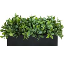 Planta artificial de buxo Winlyn 36 cm em verde com vaso de madeira