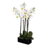 Planta artificial de orquídea branca Vickerman, decoração em vaso de 53 cm