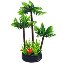 Planta artificial decoração aquários terrários coqueiro 3 ih Planta artificial decoração aquários terrários coqueiro 3 ih