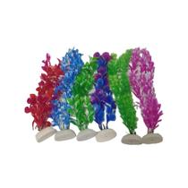 Planta artificial decorativa p/ aquarios pct c/6 ,20 cm alt.