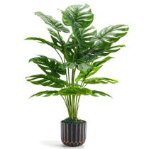 Planta artificial Der Rose Monstera de 70 cm de altura com vaso