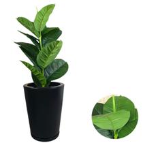Planta Artificial Ficus Jiboia Toque Real Com Vaso Polido