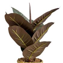 Planta Artificial Fícus Lyrata Buquê Realista Folhas Planta Artificial Fícus Lyrata Buquê Realista Folhas