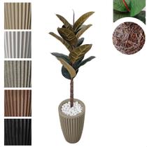 Planta Artificial Ficus Lyrata Outono Toque Real com Vaso Decorativo