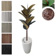Planta Artificial Ficus Lyrata Outono Toque Real com Vaso Decorativo