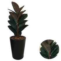 Planta Artificial Ficus Lyrata Toque Real Com Vaso Polido - Planta Artificial Ficus Lyrata Toque Real Com Vaso Polido -