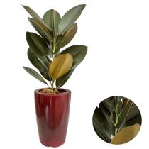 Planta artificial Ficus Lyrata +Vaso Marmorizado polietileno