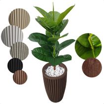 Planta Artificial Ficus Lyrata Verde Toque Real com Vaso Decorativo