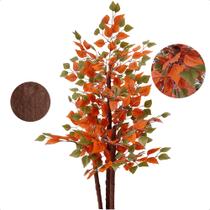 Planta Artificial Ficus Outono Lira Sem Vaso Decoração - Flor de Mentirinha