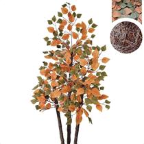 Planta Artificial Ficus Outono Lira Sem Vaso Decoração