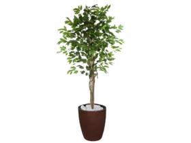Planta Artificial Ficus Verde 1,50 kit + Vaso S. Marrom 30 cm - FLORESCER DECOR