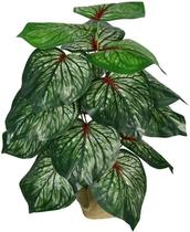 Planta Artificial Folhagem Da Fortuna 18 Folhas 60cm Realista