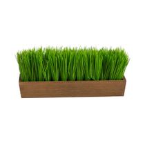 Planta Artificial Hierba Casi Natural 30 cm con Maceta Decorativa