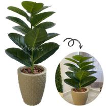 Planta Artificial Jiboia com Vaso Polietileno Completo Cores - Flores Imp