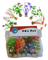 Planta Artificial KIT 6 Unidades 10 Cm Para Aquário Enfeites