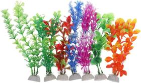 Planta Artificial KIT 6 Unidades 30 Cm Para Aquário Enfeites Planta Artificial KIT 6 Unidades 30 Cm Para Aquário Enfeites