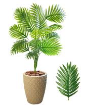Planta Artificial Palmeira Com Vaso Bege Completo