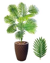 Planta Artificial Palmeira Com Vaso Marrom Completo