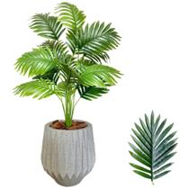 Planta Artificial Palmeira Com Vaso Origami Completo