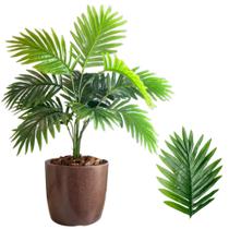 Planta Artificial Palmeira com Vaso Polietileno Decoração - Flor Imp