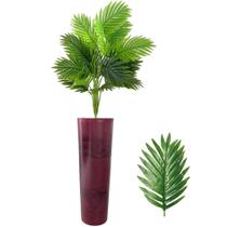 Planta Artificial Palmeira + Vaso Moderno Pedra Decoração Planta Artificial Palmeira + Vaso Moderno Pedra Decoração