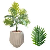 Planta Artificial Palmeira + Vaso Origami Polietileno