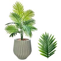 Planta Artificial Palmeira + Vaso Origami Polietileno