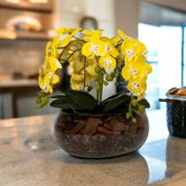 Planta Artificial Para Sala Decorativa Orquídea Super Realista