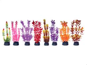 Planta Artificial Plástica Decoração Enfeite Aquario Mini Planta Artificial Plástica Decoração Enfeite Aquario Mini