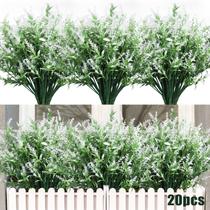 Planta artificial RECUTMS Flores de lavanda ao ar livre resistentes a UV Planta artificial RECUTMS Flores de lavanda ao ar livre resistentes a UV
