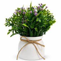 Planta Artificial Vaso com Flor Arranjo Para Decoração - Planta Artificial Vaso com Flor Arranjo Para Decoração -